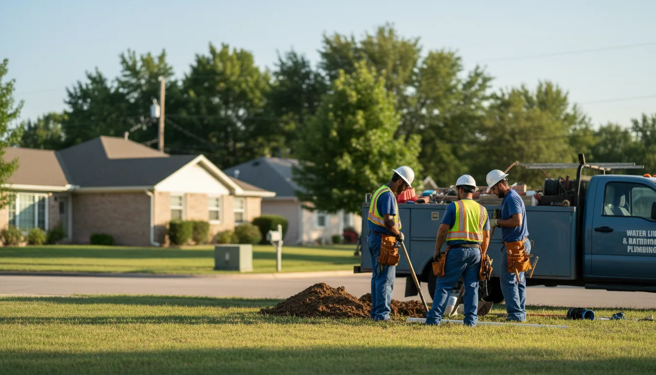 Residential water line and bathroom plumbing service in Auburn, PA
